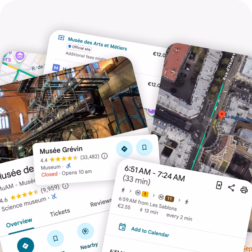 A cluttered mix of maps, reviews and browser tabs from manual trip research